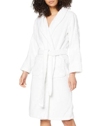 Calvin Klein Damen Robe Bademantel - Bianco