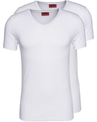 HUGO T-Shirt Double-V-Stretch 50190772 - Weiß