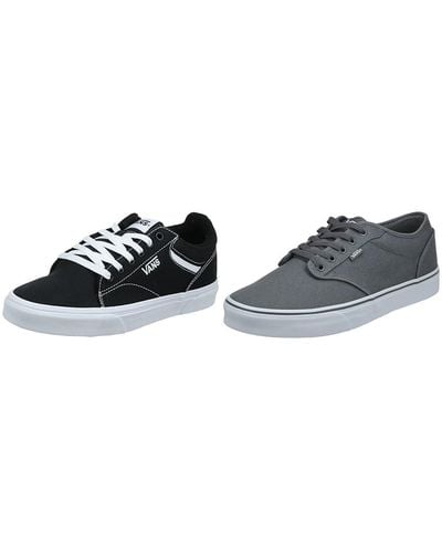 Vans Sneaker Canvas Black White 43 EU + Zapatillas Grey Canvas Pewter White 43 EU - Azul