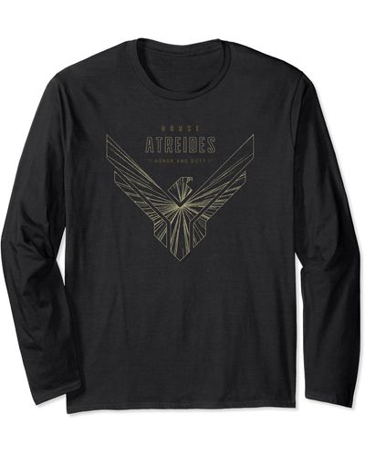 Dune House Atreides Eagle Logo Long Sleeve T-shirt - Black