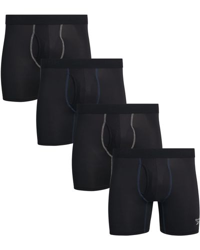 Reebok Performance Boxer Briefs With Fly - Black