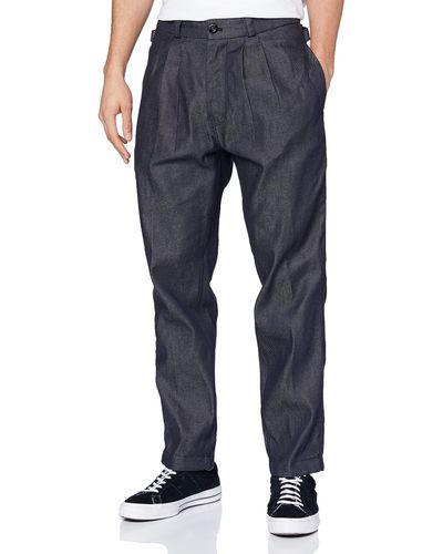 G-Star RAW Varve Pleated Relaxed Casual Trousers - Blue