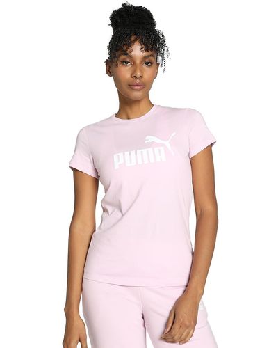 PUMA Essentials T-shirt Met Logo Voor - Paars