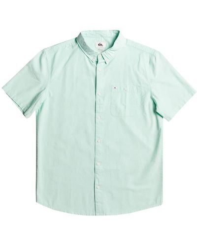 Quiksilver Winfall Ss Woven Shirt Button - Blue