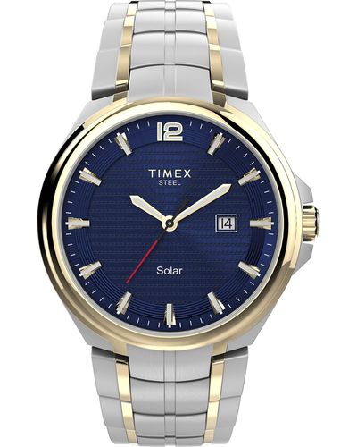 Timex Solar Premium Dress 44mm Watch - Metallic