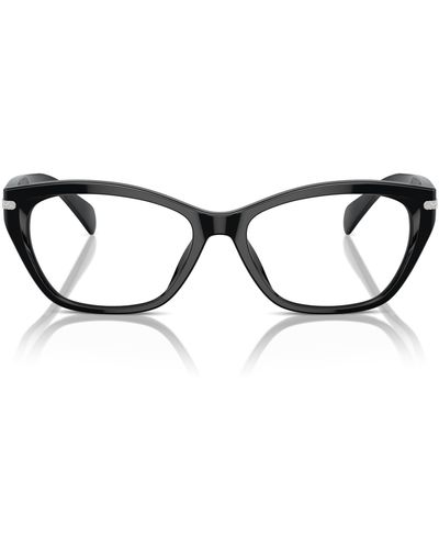 Ralph By Ralph Lauren Ra7161u Universal Fit Square Prescription Eyewear Frames - Black