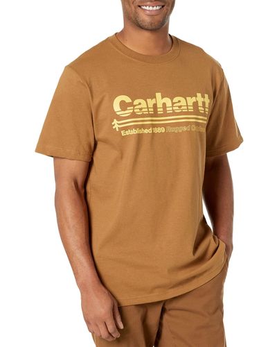Carhartt 105754 Relaxed Fit Heavyweight Kurzarm Outdoor Graphic T-S - Braun