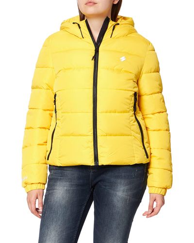 Superdry Hooded Spirit Sports-Topes Chaqueta - Amarillo