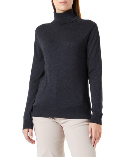 Tom Tailor Basic Rollkragenpullover aus Strick 1032589 - Blau