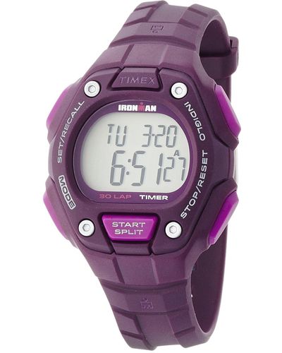 Timex Digital Quarz Uhr mit Plastik Armband TW5K89700 - Lila