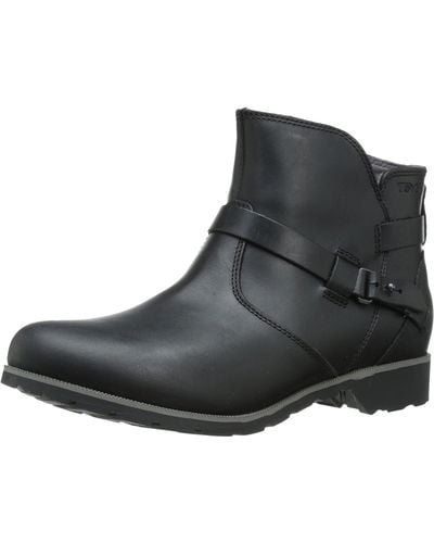 Teva Delavina Ankle Premium Leather Boot - Black