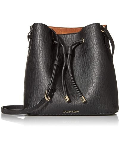 Calvin Klein Gabrianna Novelty Bucket Shoulder Bag - Brown