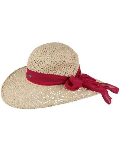 Regatta S Taura Iii Featherweight Paper Straw Sun Hat - Red