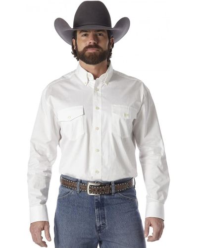 Wrangler Tall-big Painted Desert Basic Shirt, White, 2x