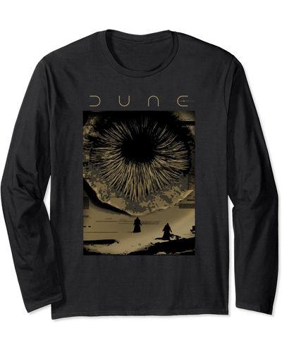 Dune Big Worm Logo Long Sleeve T-shirt - Black