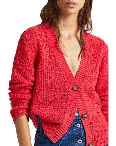 Pepe Jeans Grace Cardigan - Rosso