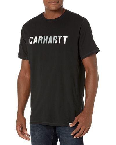 Carhartt Force Relaxed Fit Midweight Short Sleeve Raglan Arbeits-T-Shirt - Schwarz