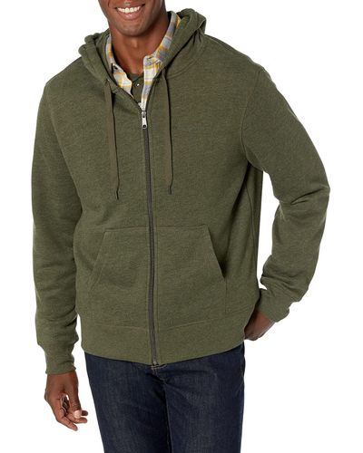 Amazon Essentials Full-Zip Hooded Fleece Sweatshirt Sweat-Shirt - Vert