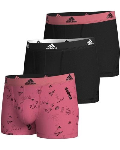 adidas Trunk Boxer Boxershorts Unterhose Active Flex Cotton 3er Pack - Mehrfarbig