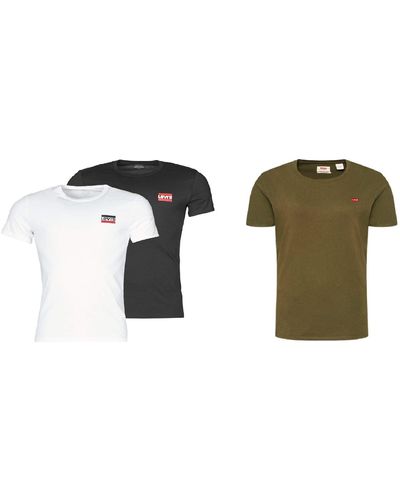 Levi's T-Shirt Sportwear White/Mineral Black L T-Shirt Olive Night L - Multicolore