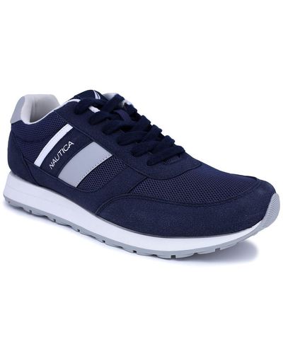 Nautica Chaussures de marche décontractées à lacets Oxford confortables pour homme - Bleu