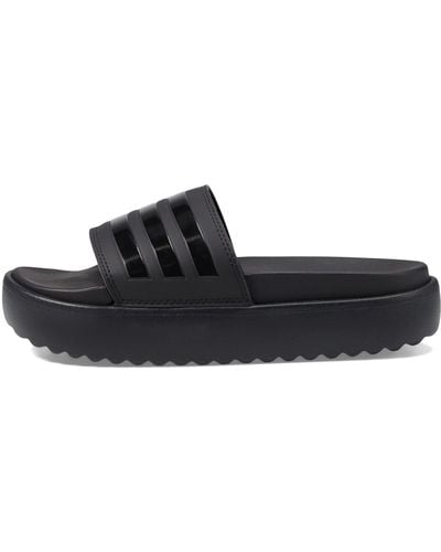 adidas Adilette Platform Slide Sandal - Black