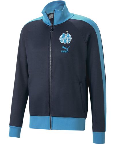 PUMA Sweatshirt Olympique de Marseille ftblHeritage T7 Trainingsjacke - Blau