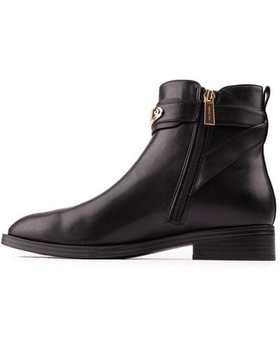 Michael Kors Darcy Flat Bootie Ankle Boots - Black