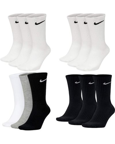 Nike SX4508 Lot de 12 paires de chaussettes pour homme et femme - Noir