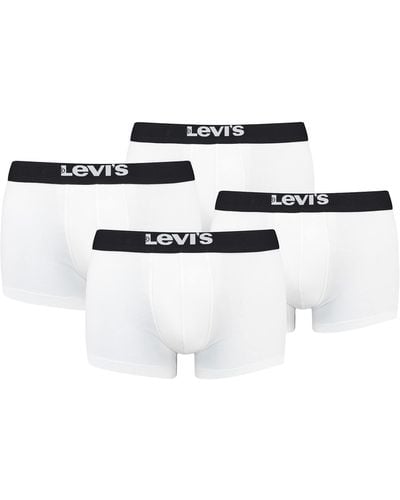 Levi's Solid Basic Lot de 4 boxers pour homme en coton biologique - Multicolore