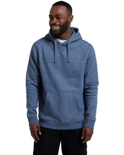 Mountain Warehouse Cotton-polyester Blend Sweatshirt With Kangaroo Pocket & Elasticated Cuffs & Hem - Blue