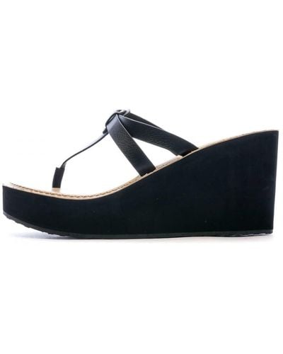 ALDO Black Platform Sandals Dina - Blue