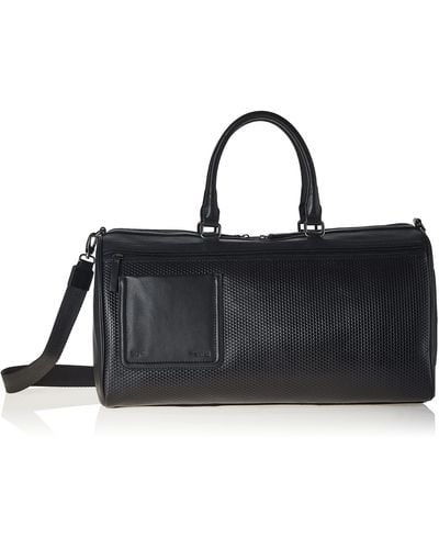 Ted Baker London Canvay Texture Leather Holdall - Black