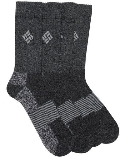 Columbia 4 Pack Moisture Control Crew Socks | Black/gray | S 6-12