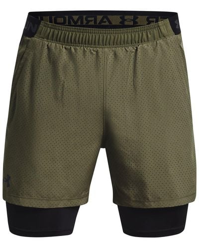 Under Armour S Woven 2in1 Vent Shorts Green Xl