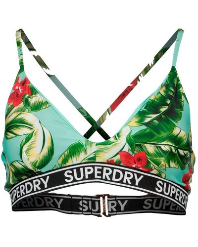 Superdry Vintage Surf Logo Bikini Top Badpak - Groen