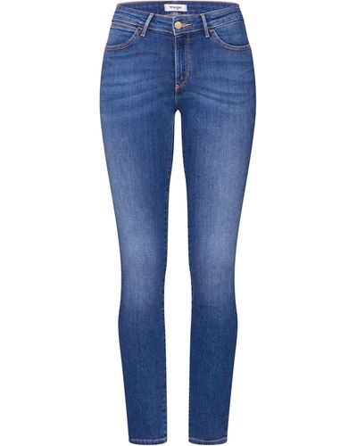 Wrangler Skinny Authentic Blue Jeans - Blau