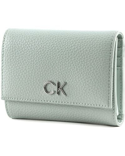 Calvin Klein Re-Lock Trifold MD PBl Wallet Pearl Blue - Vert
