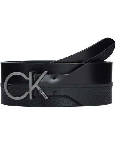 Calvin Klein Cinturón de Cintura re-Lock Mix 50 mm - Negro