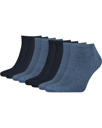 Calvin Klein 10 Paar Low Cut Sneaker Socken Kurzsocke - Blau