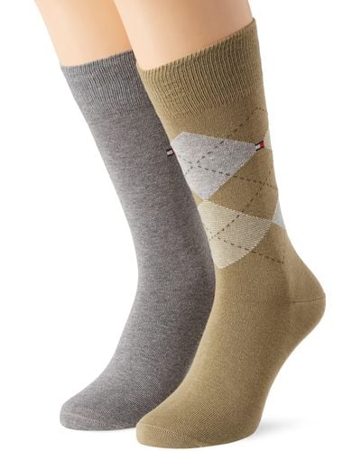 Tommy Hilfiger Mens Check Classic Sock - Multicolor