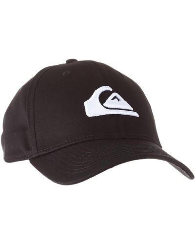 Quiksilver Mens Mountain & Wave Stretch Fit Curve Brim Hat Baseball Cap - Black