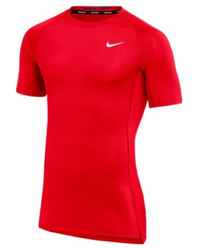 Nike T-shirt d'entraînement à manches courtes pour homme - Rouge
