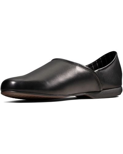 Clarks Harston Elite Black Leather s Full Shoes Slippers 41 Black - Schwarz
