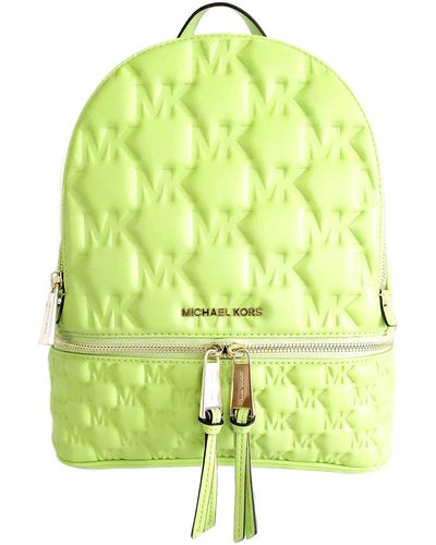 Michael Kors Rhea Zip Md Backpack Brt Limeade - Green