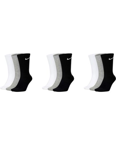 Nike 3 kurze und 3 lange Socken Sparset 6 Paar Weiß Schwarz oder gemischt