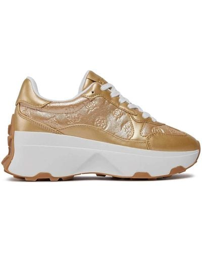 Guess Flpcb8 Fal12 Gouden Sneakers - Wit