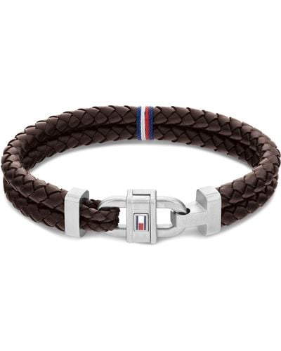 Tommy Hilfiger Jewelry Bracelet pour en Cuir Marron - 2790363 - Noir