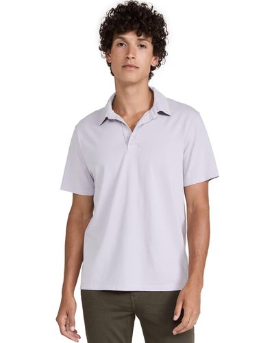 Vince S Garment Dye S/s Polo Shirt - White