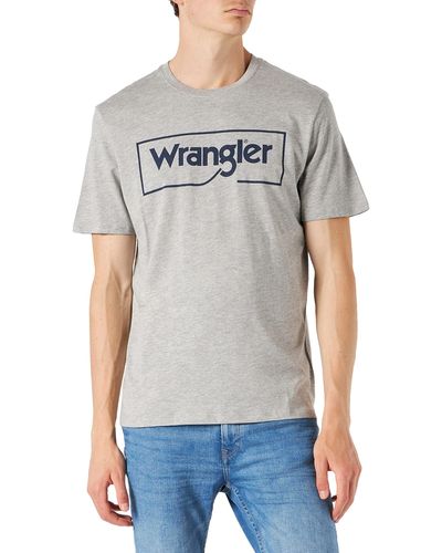 Wrangler Frame Logo Tee Shirt - Grey